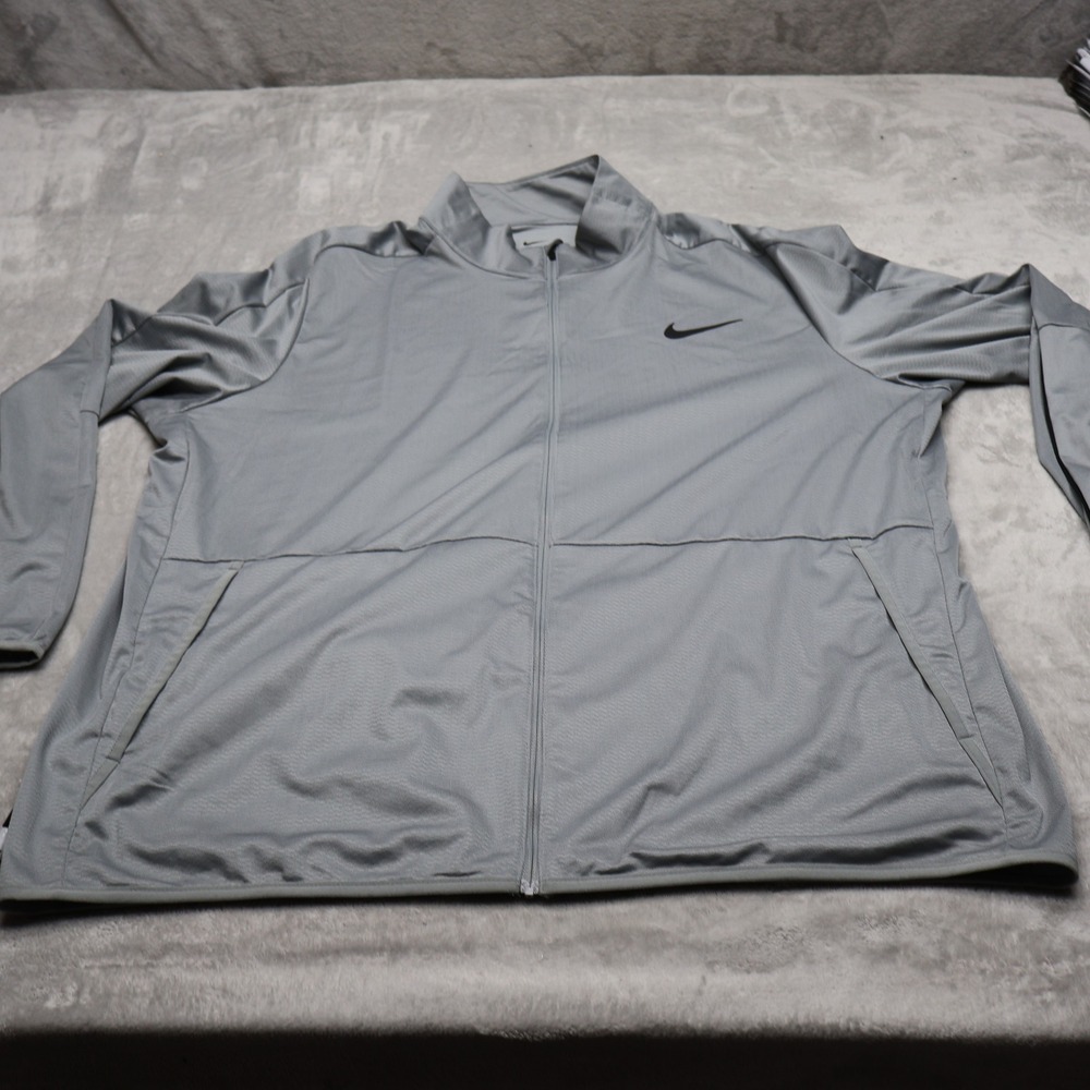 Nike Jacket Mens XXL Grey Epic Knit Dri-FIT Full Zip Training Athletic Gym Jog
